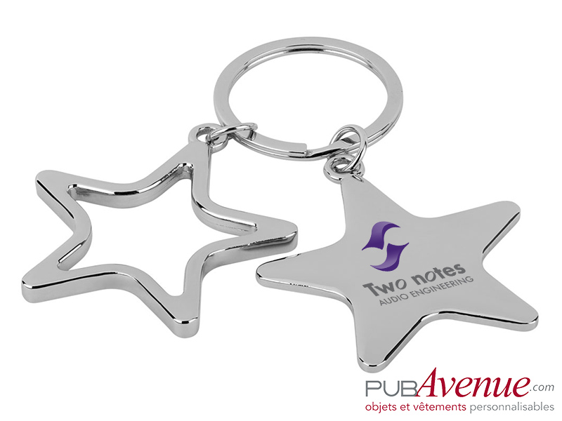 Porte-clés étoile personnalisable Porte-clés étoile personnalisable